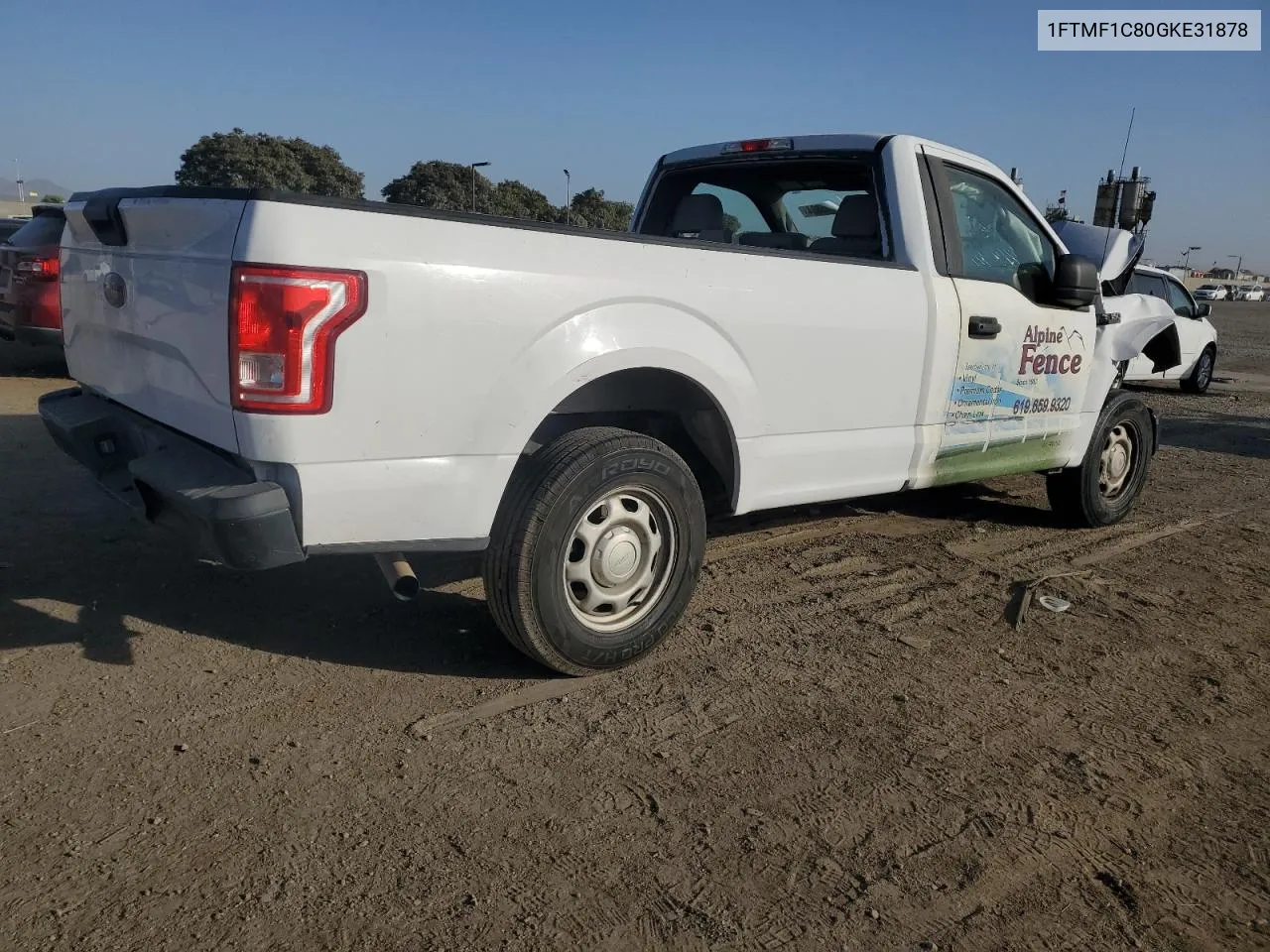 2016 Ford F150 VIN: 1FTMF1C80GKE31878 Lot: 76835834