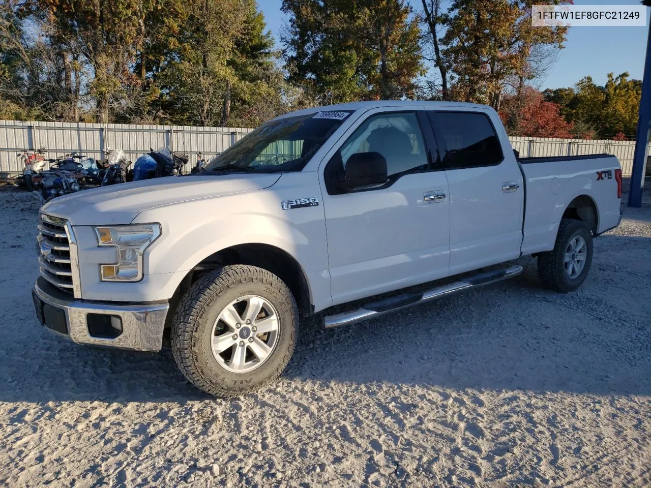 2016 Ford F150 Supercrew VIN: 1FTFW1EF8GFC21249 Lot: 76968964