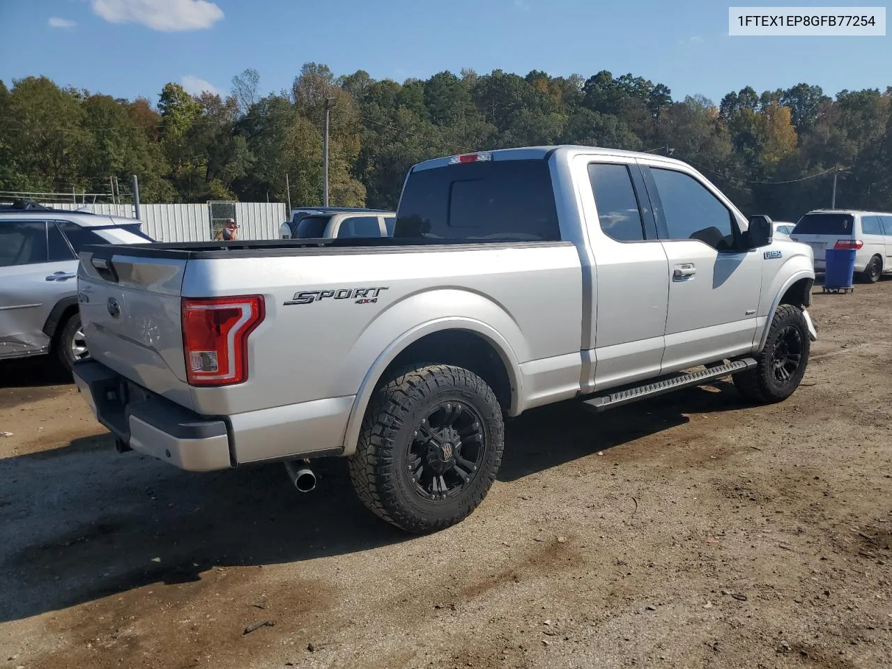 2016 Ford F150 Super Cab VIN: 1FTEX1EP8GFB77254 Lot: 76994184