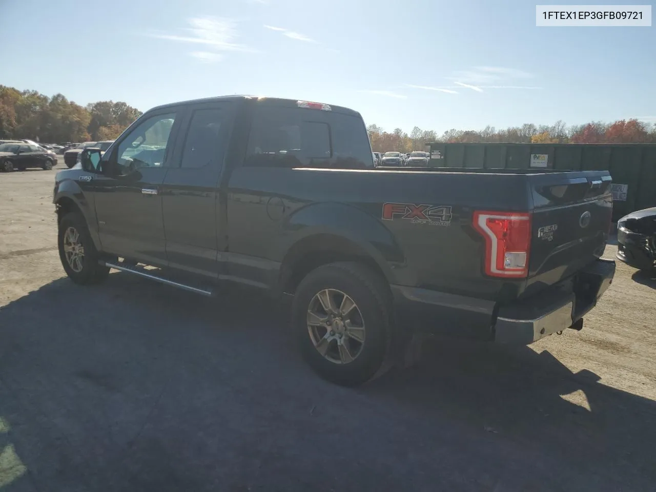 2016 Ford F150 Super Cab VIN: 1FTEX1EP3GFB09721 Lot: 77157244