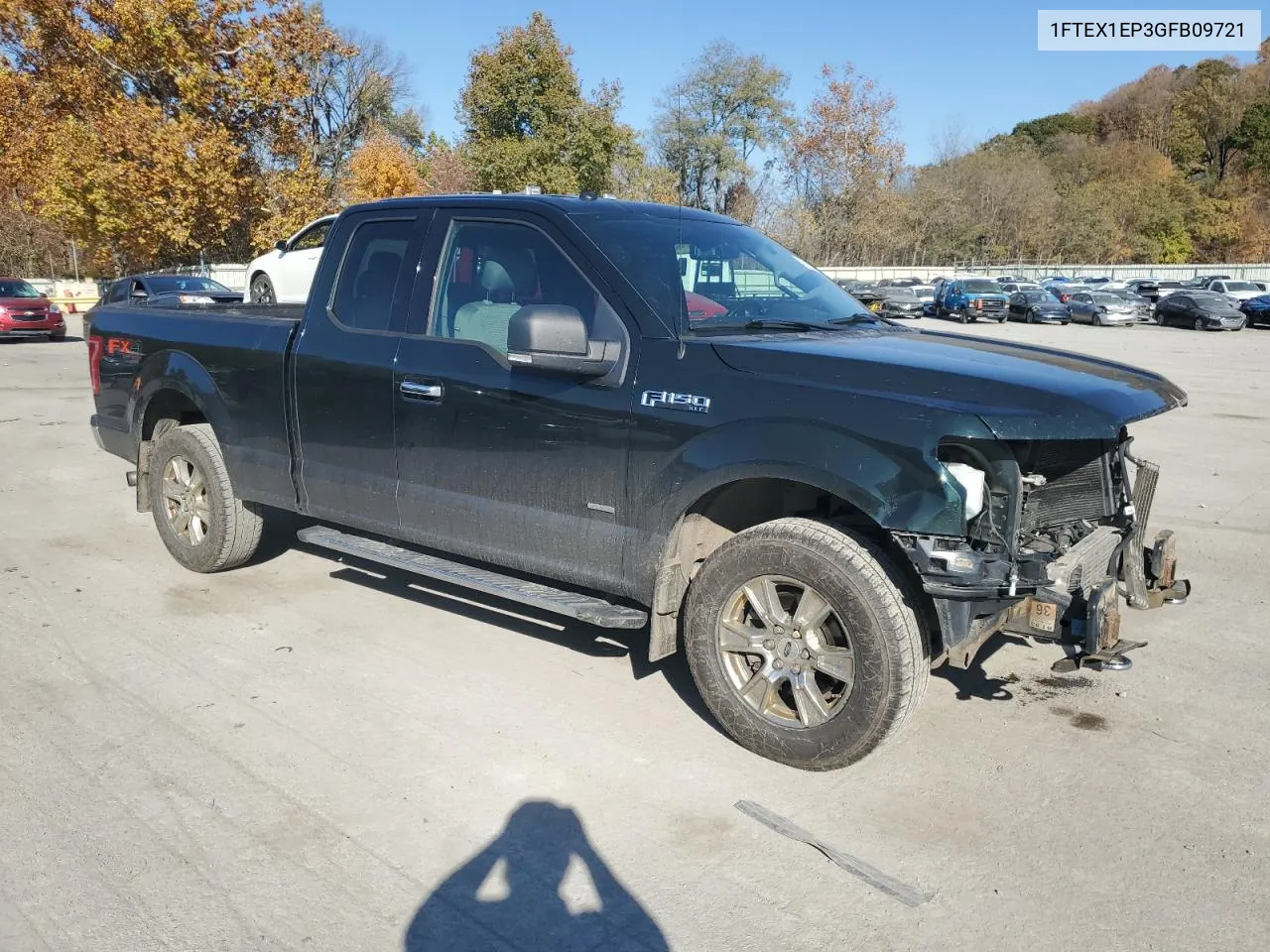 2016 Ford F150 Super Cab VIN: 1FTEX1EP3GFB09721 Lot: 77157244