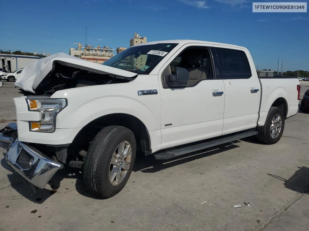 2016 Ford F150 Supercrew VIN: 1FTEW1CG9GKE81349 Lot: 77223524