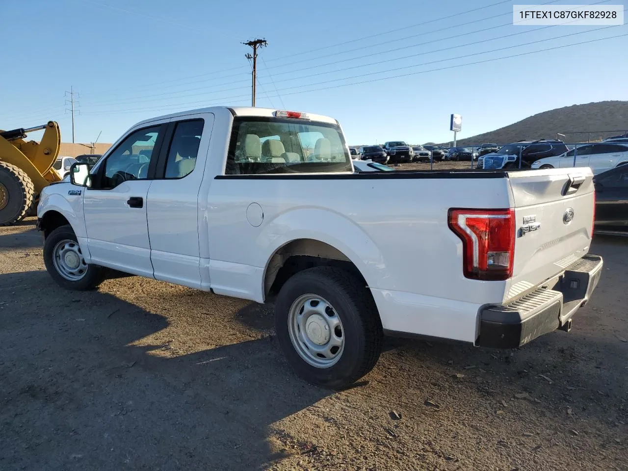 2016 Ford F150 Super Cab VIN: 1FTEX1C87GKF82928 Lot: 77411644