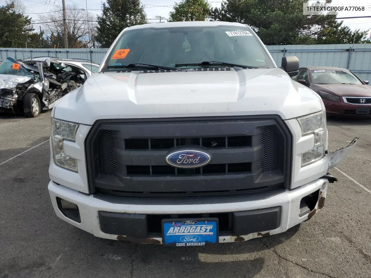 2016 Ford F150 Super Cab VIN: 1FTEX1CP0GFA77068 Lot: 77412704