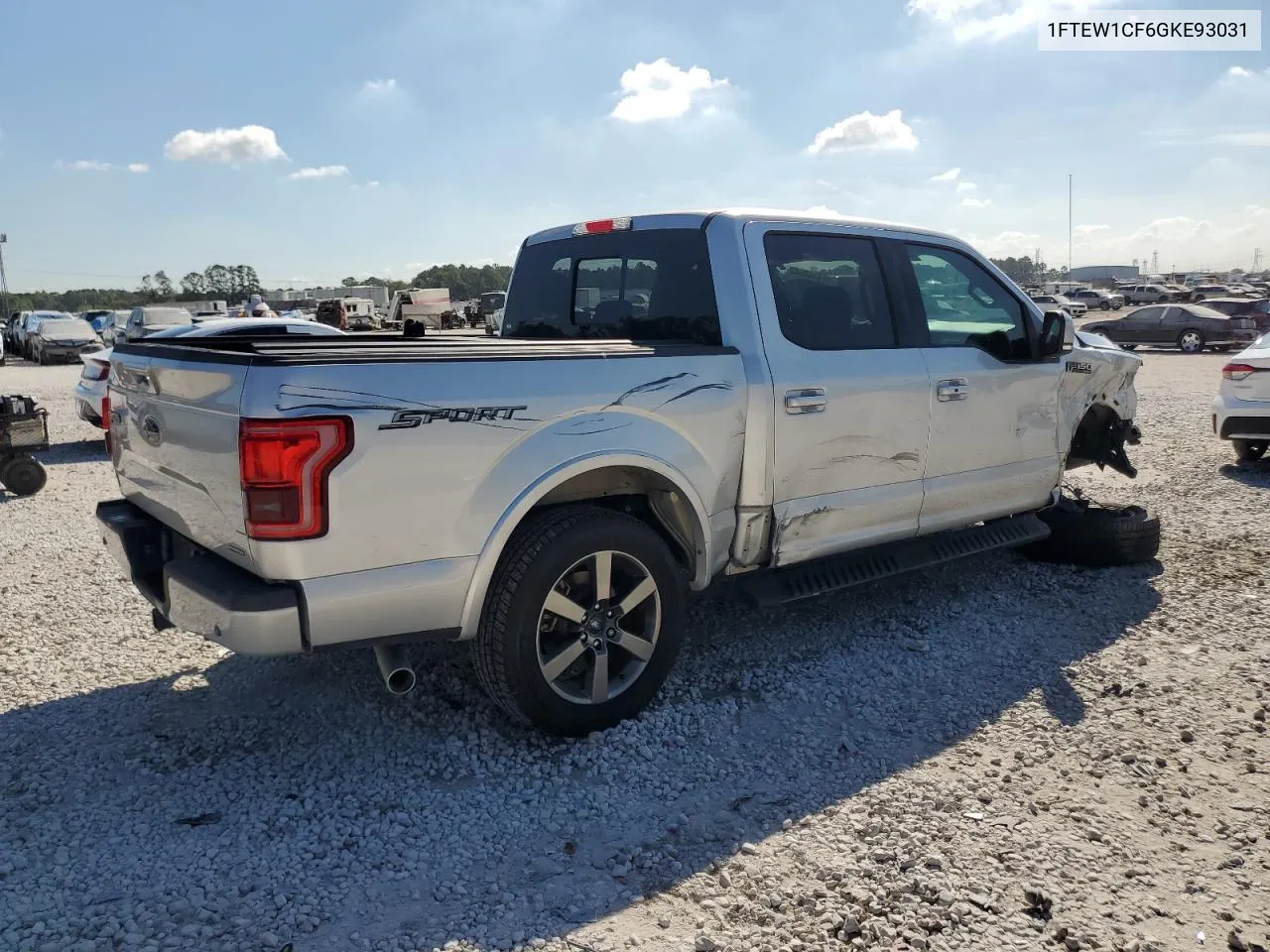 2016 Ford F150 Supercrew VIN: 1FTEW1CF6GKE93031 Lot: 77474354