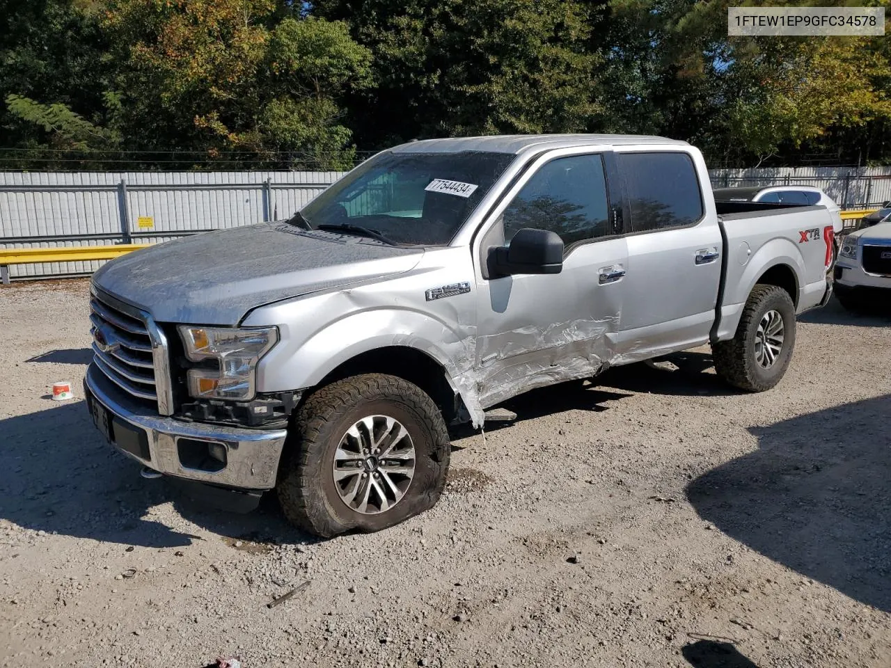 2016 Ford F150 Supercrew VIN: 1FTEW1EP9GFC34578 Lot: 77544434