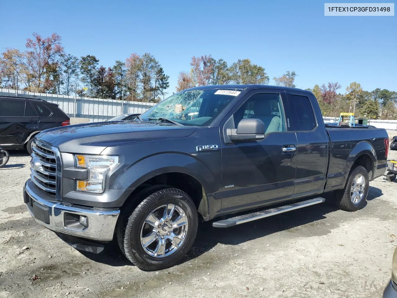 2016 Ford F150 Super Cab VIN: 1FTEX1CP3GFD31498 Lot: 77572644