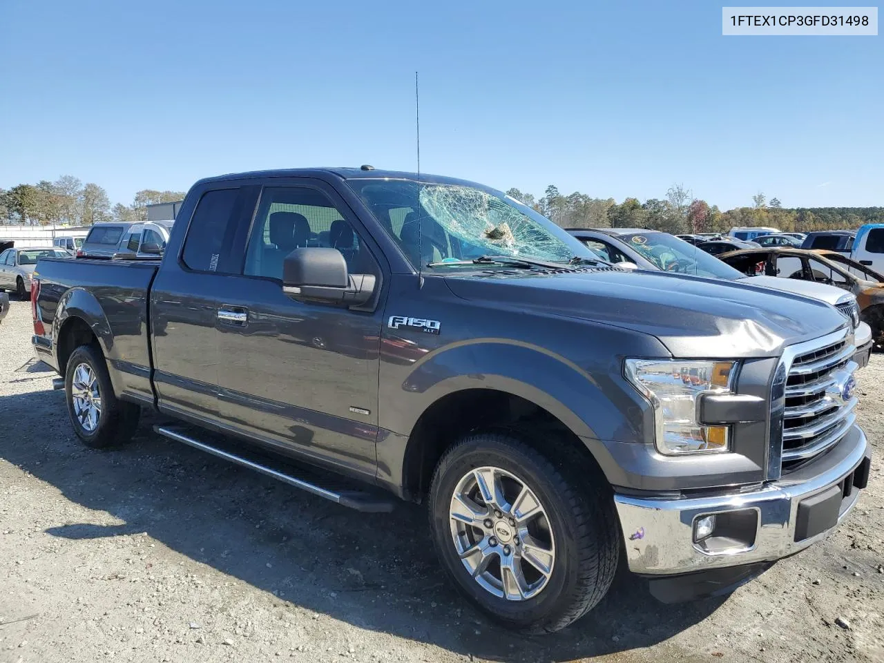 2016 Ford F150 Super Cab VIN: 1FTEX1CP3GFD31498 Lot: 77572644