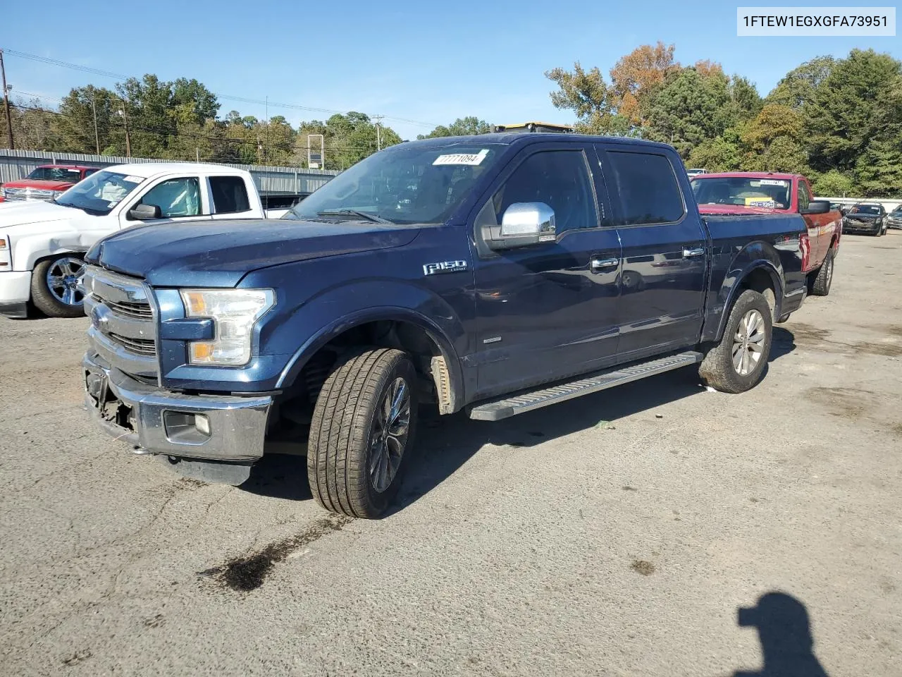 2016 Ford F150 Supercrew VIN: 1FTEW1EGXGFA73951 Lot: 77771094