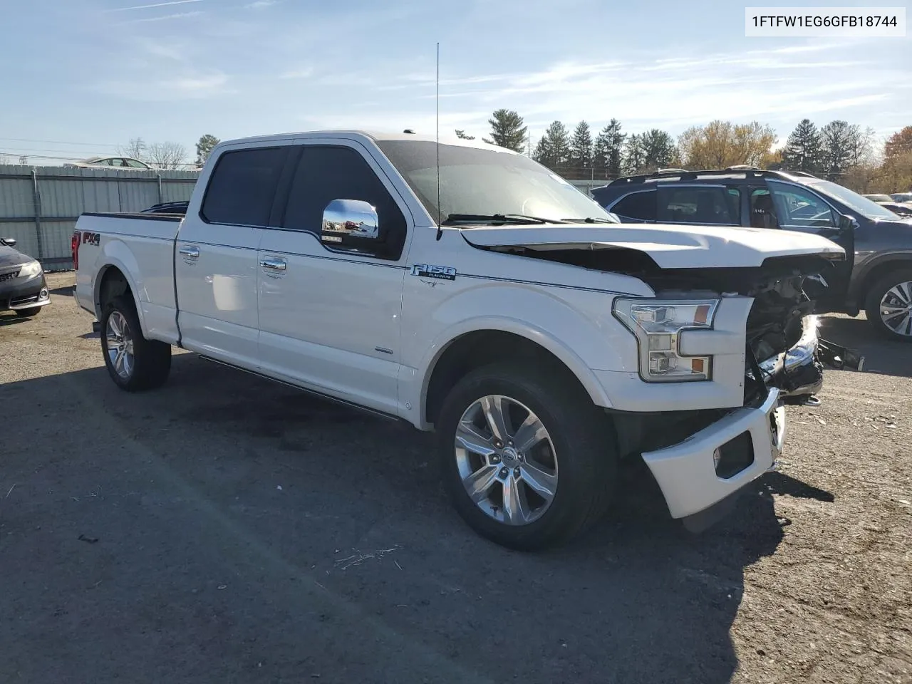 2016 Ford F150 Supercrew VIN: 1FTFW1EG6GFB18744 Lot: 77896194