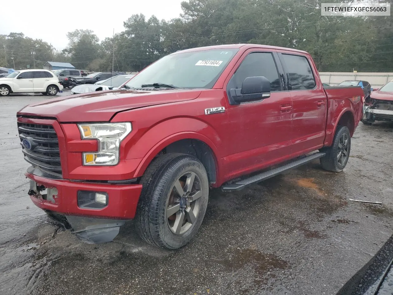 2016 Ford F150 Supercrew VIN: 1FTEW1EFXGFC56063 Lot: 77931604