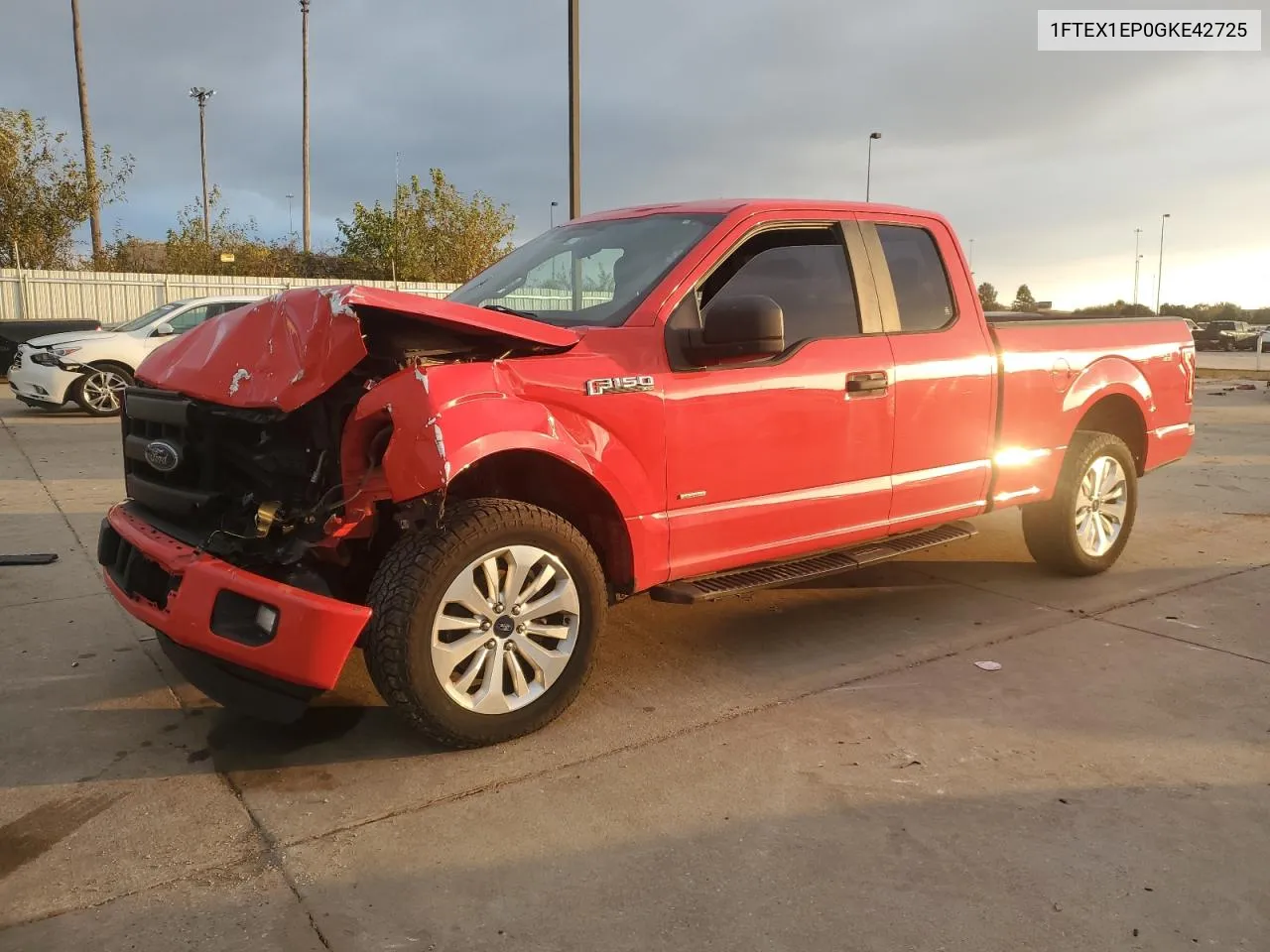 2016 Ford F150 Super Cab VIN: 1FTEX1EP0GKE42725 Lot: 78048014