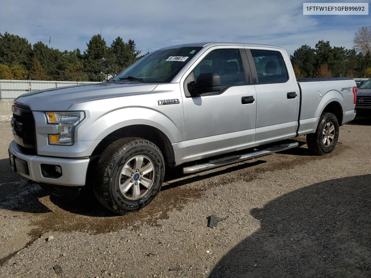 2016 Ford F150 Supercrew VIN: 1FTFW1EF1GFB99692 Lot: 78077764