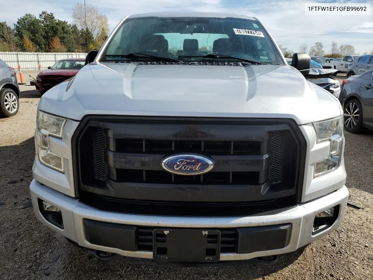 2016 Ford F150 Supercrew VIN: 1FTFW1EF1GFB99692 Lot: 78077764