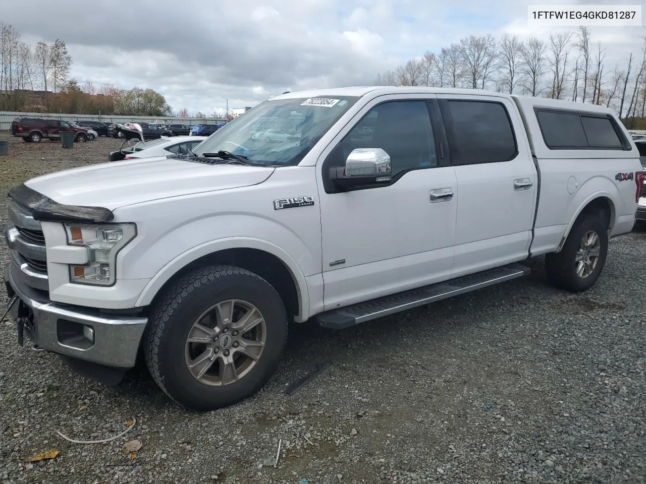 2016 Ford F150 Supercrew VIN: 1FTFW1EG4GKD81287 Lot: 78223054