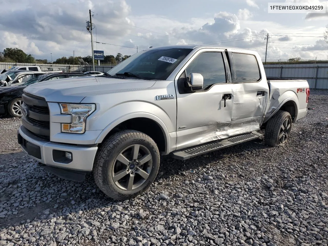 2016 Ford F150 Supercrew VIN: 1FTEW1EGXGKD49259 Lot: 78508784