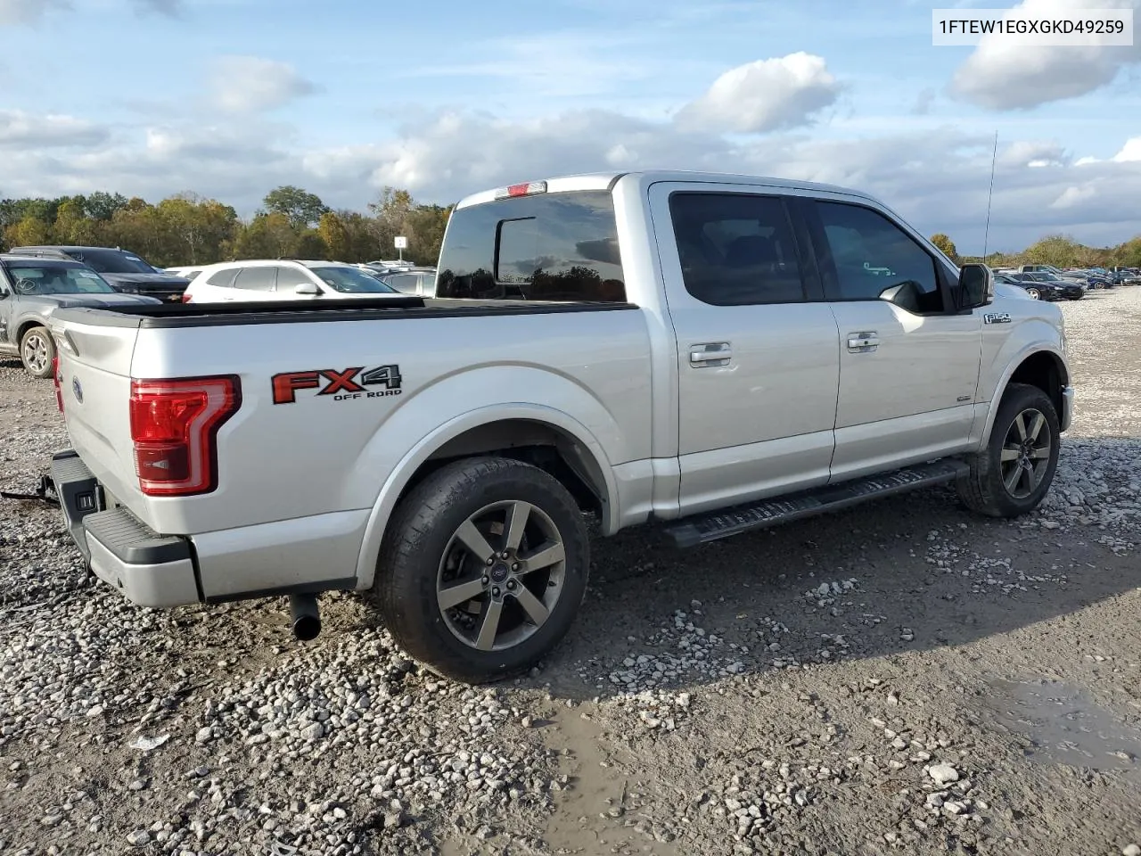 2016 Ford F150 Supercrew VIN: 1FTEW1EGXGKD49259 Lot: 78508784