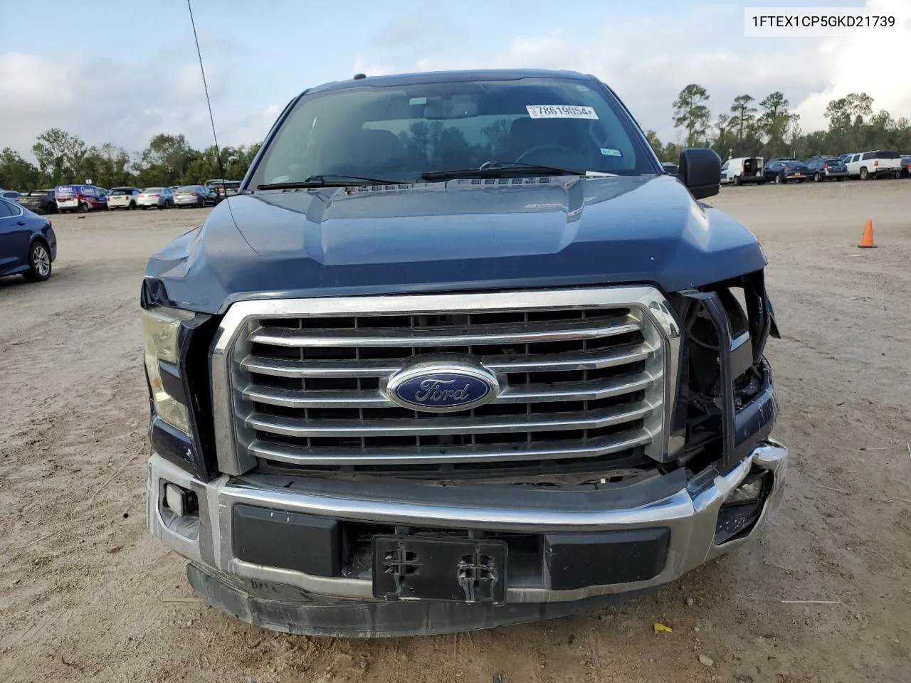 2016 Ford F150 Super Cab VIN: 1FTEX1CP5GKD21739 Lot: 78619054