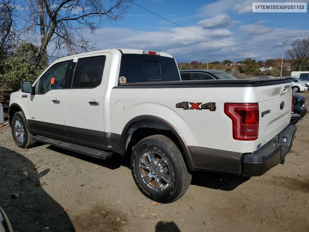 2016 Ford F150 Supercrew VIN: 1FTEW1EG3GFD51153 Lot: 78677414