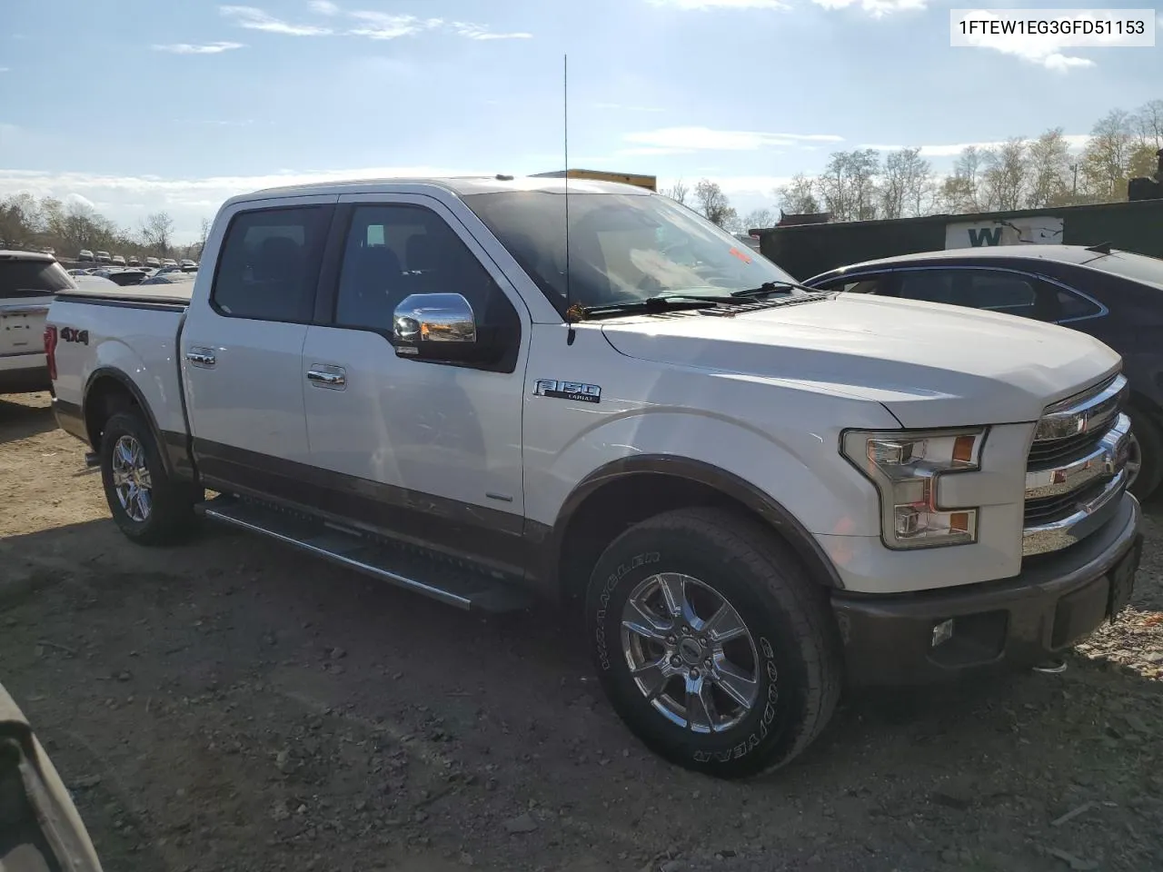 2016 Ford F150 Supercrew VIN: 1FTEW1EG3GFD51153 Lot: 78677414