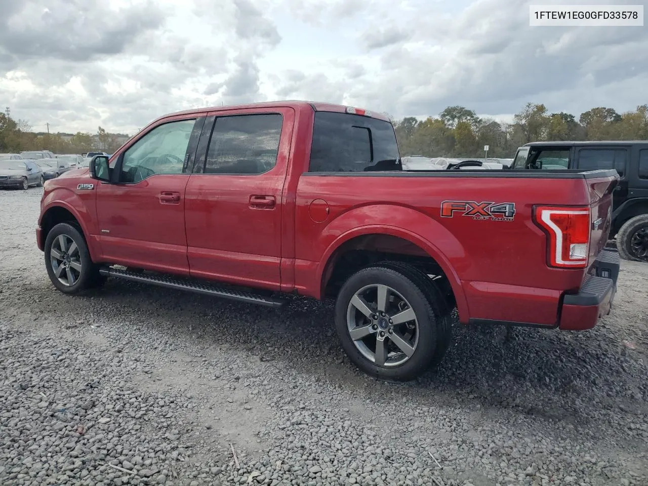 1FTEW1EG0GFD33578 2016 Ford F150 Supercrew