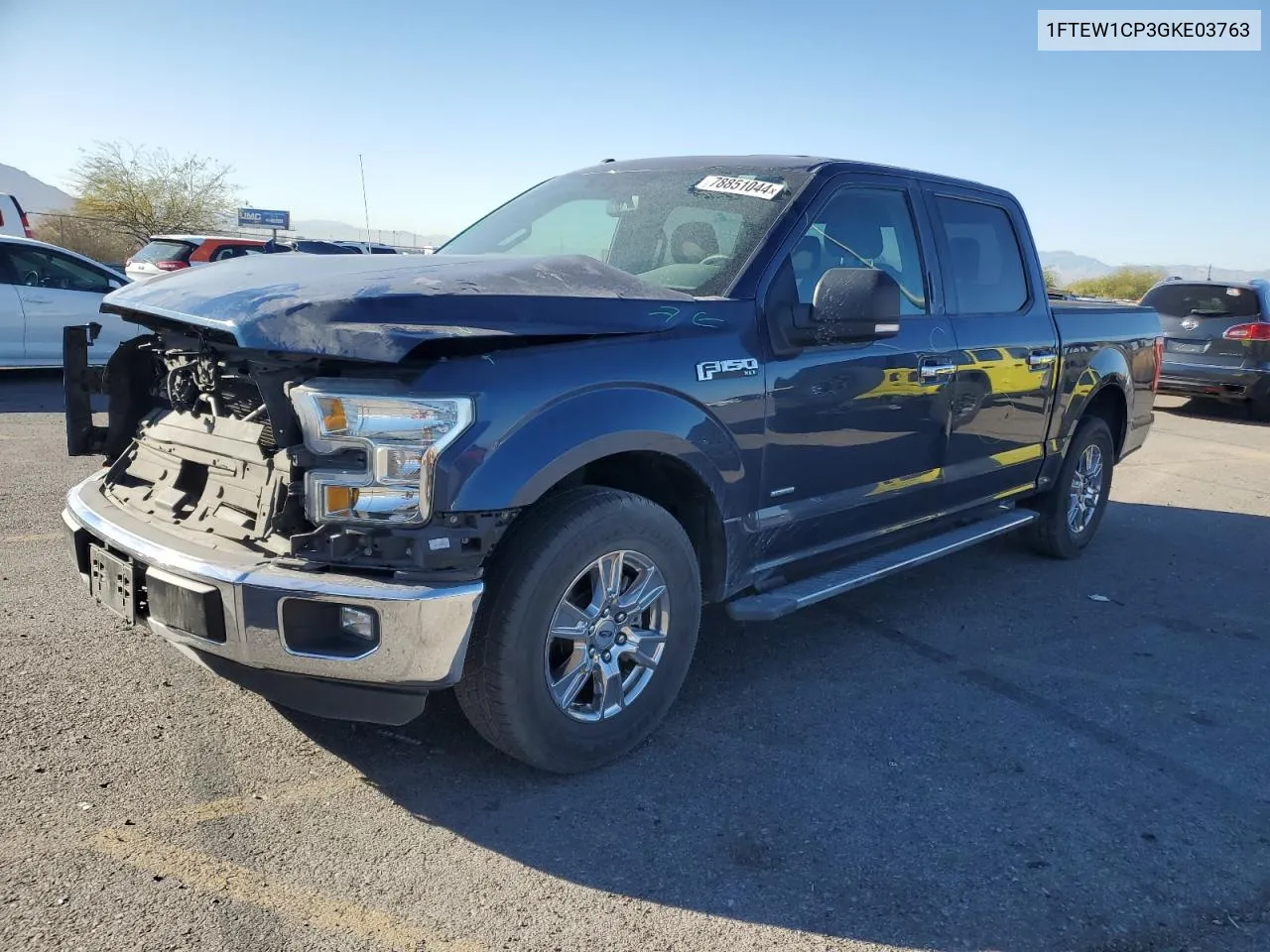 2016 Ford F150 Supercrew VIN: 1FTEW1CP3GKE03763 Lot: 78851044