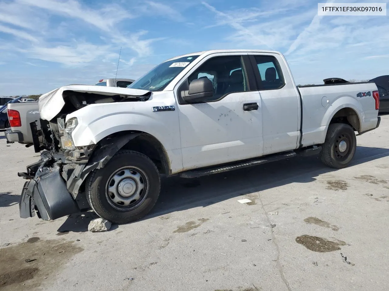 1FTFX1EF3GKD97016 2016 Ford F150 Super Cab