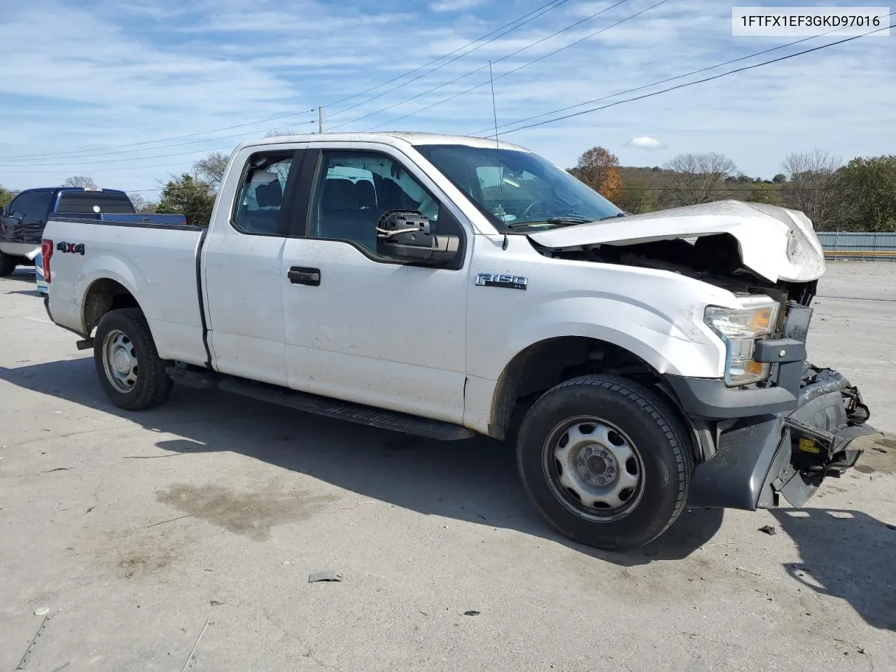 1FTFX1EF3GKD97016 2016 Ford F150 Super Cab