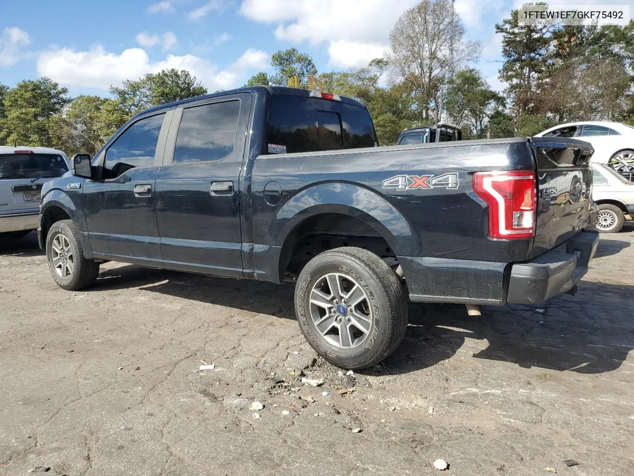 2016 Ford F150 Supercrew VIN: 1FTEW1EF7GKF75492 Lot: 78983104