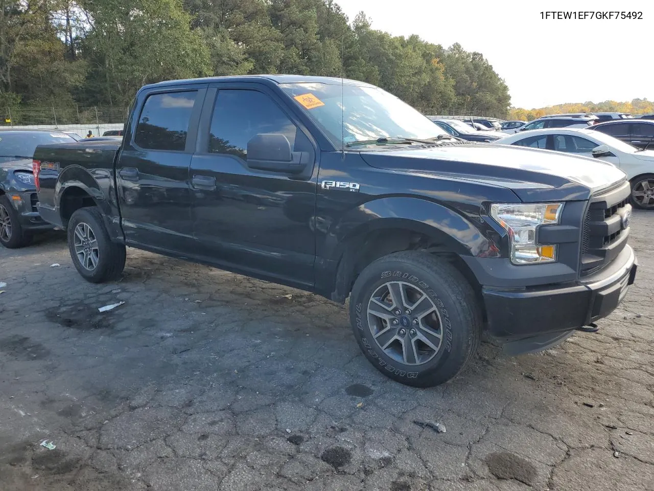 2016 Ford F150 Supercrew VIN: 1FTEW1EF7GKF75492 Lot: 78983104