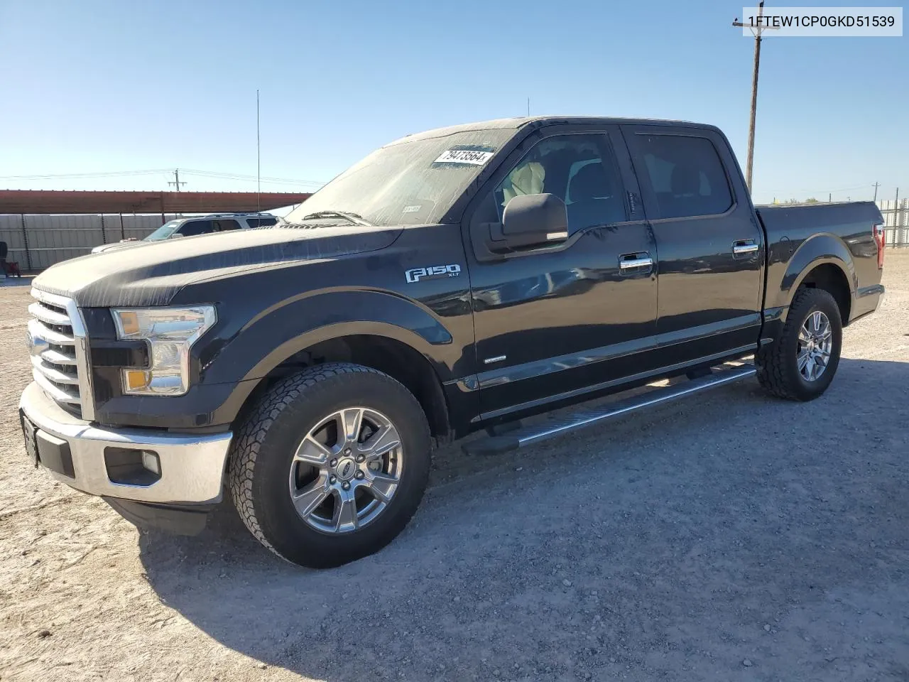 2016 Ford F150 Supercrew VIN: 1FTEW1CP0GKD51539 Lot: 79473564