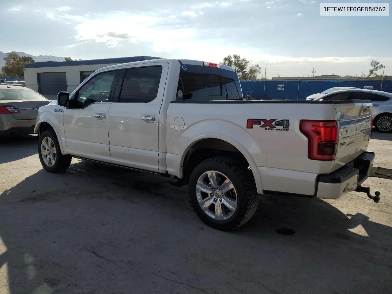 2016 Ford F150 Supercrew VIN: 1FTEW1EF0GFD54762 Lot: 79718324