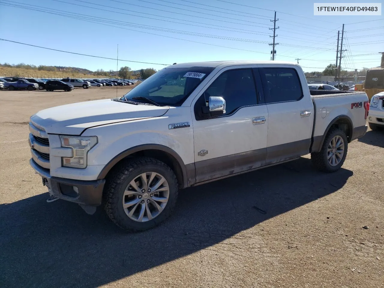 1FTEW1EF4GFD49483 2016 Ford F150 Supercrew