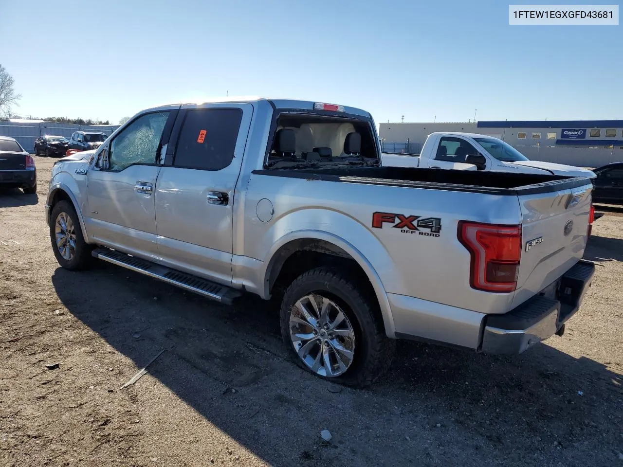 2016 Ford F150 Supercrew VIN: 1FTEW1EGXGFD43681 Lot: 80031394