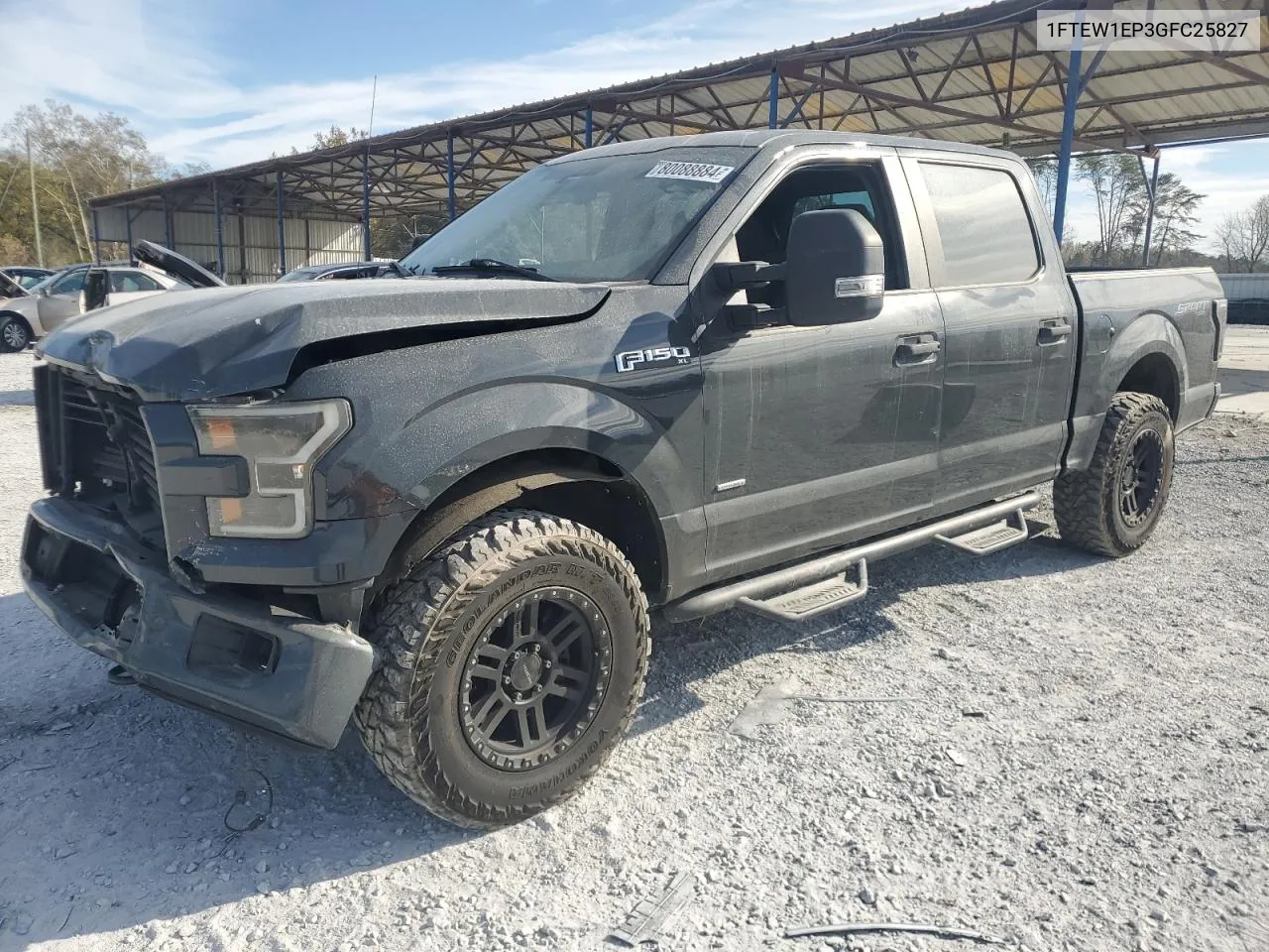 2016 Ford F150 Supercrew VIN: 1FTEW1EP3GFC25827 Lot: 80088884