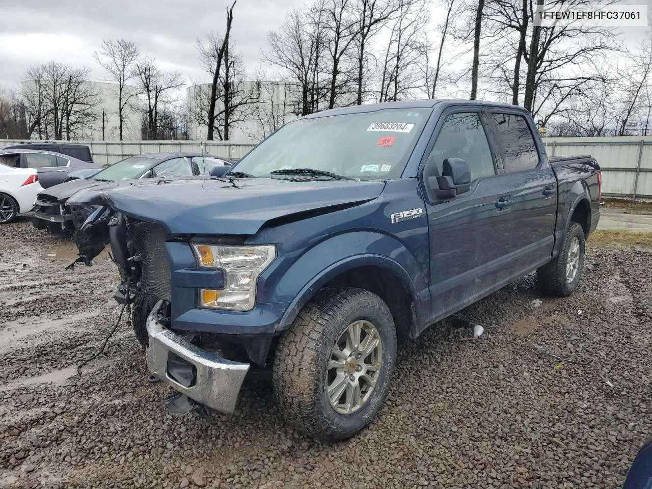 2017 Ford F150 Supercrew VIN: 1FTEW1EF8HFC37061 Lot: 39663204