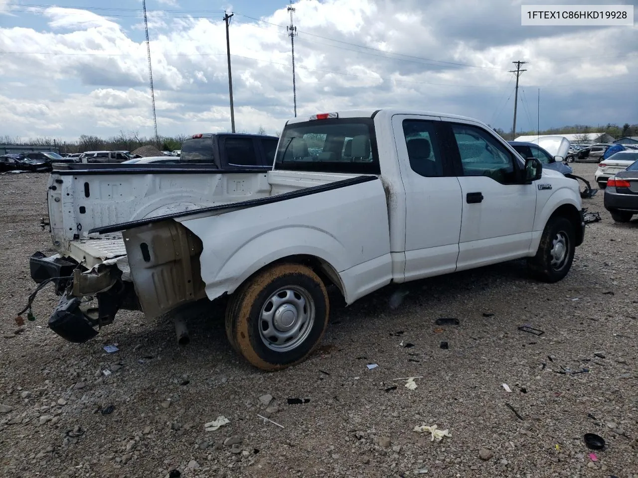 2017 Ford F150 Super Cab VIN: 1FTEX1C86HKD19928 Lot: 49372154