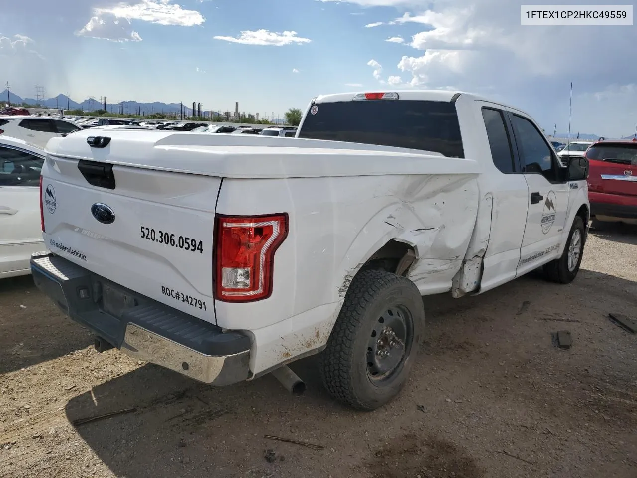 2017 Ford F150 Super Cab VIN: 1FTEX1CP2HKC49559 Lot: 60893414