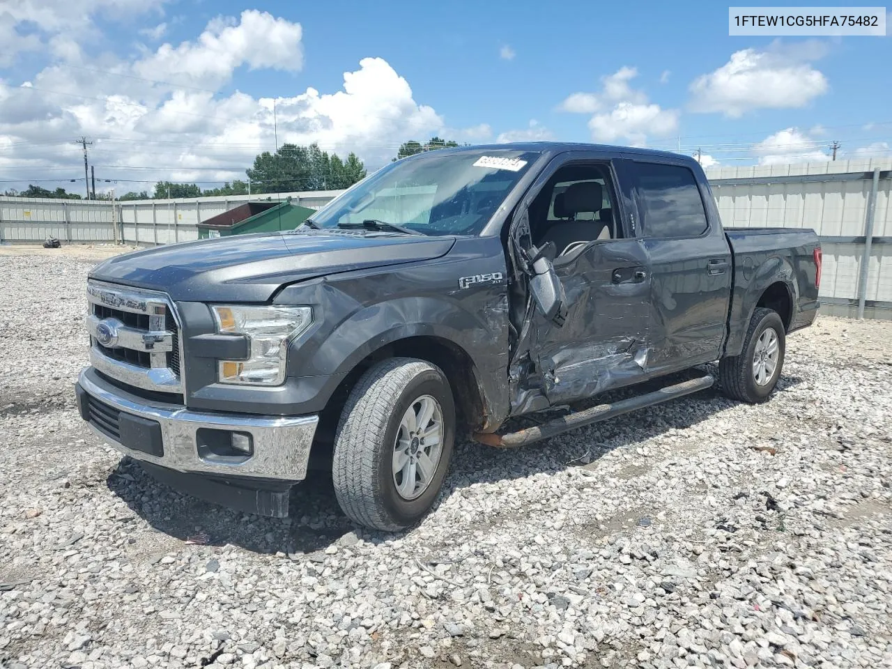 2017 Ford F150 Supercrew VIN: 1FTEW1CG5HFA75482 Lot: 63551374