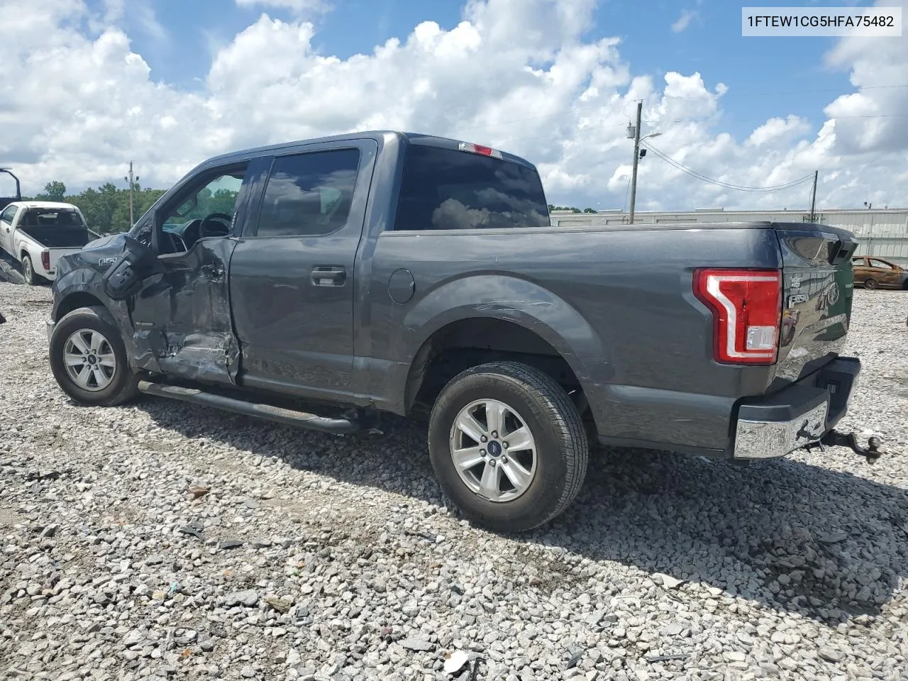 2017 Ford F150 Supercrew VIN: 1FTEW1CG5HFA75482 Lot: 63551374