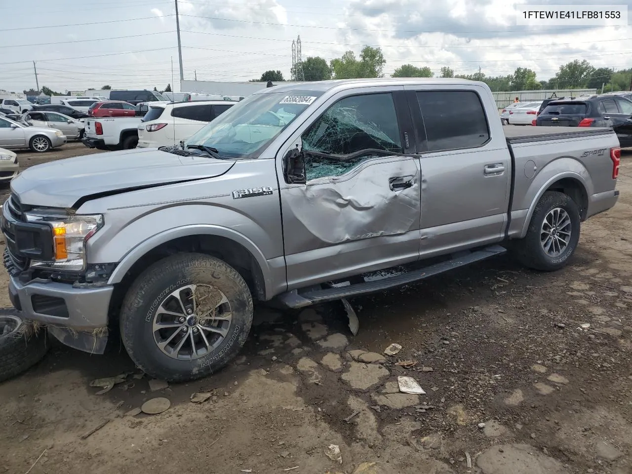 2020 Ford F150 Supercrew VIN: 1FTEW1E41LFB81553 Lot: 65562084