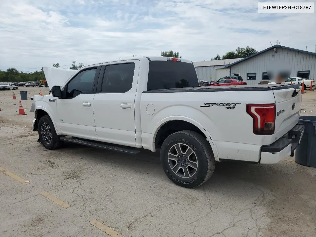 2017 Ford F150 Supercrew VIN: 1FTEW1EP2HFC18787 Lot: 66757804