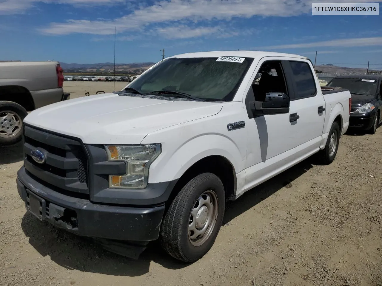 2017 Ford F150 Supercrew VIN: 1FTEW1C8XHKC36716 Lot: 66996064