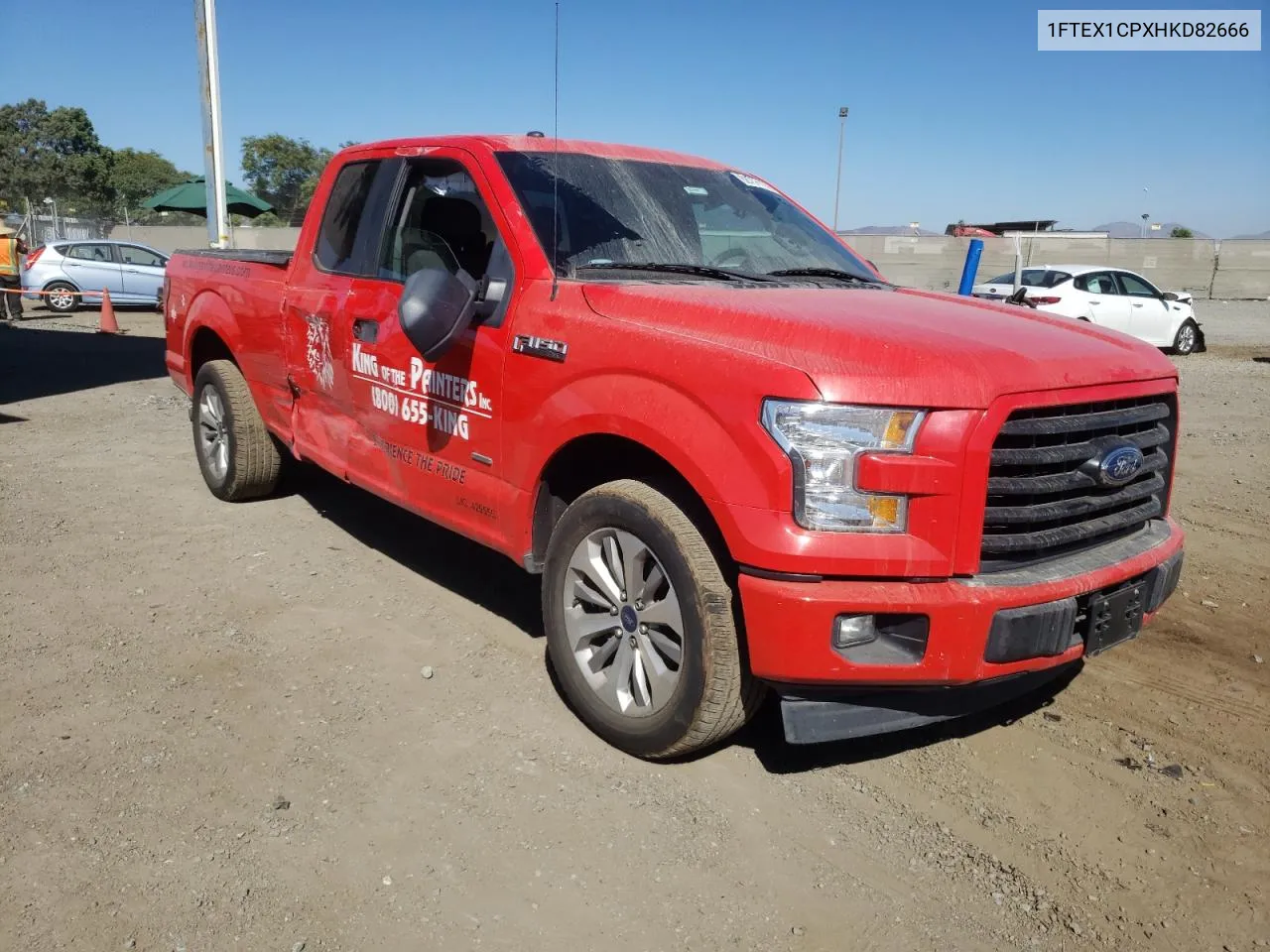 2017 Ford F150 Super Cab VIN: 1FTEX1CPXHKD82666 Lot: 68757774