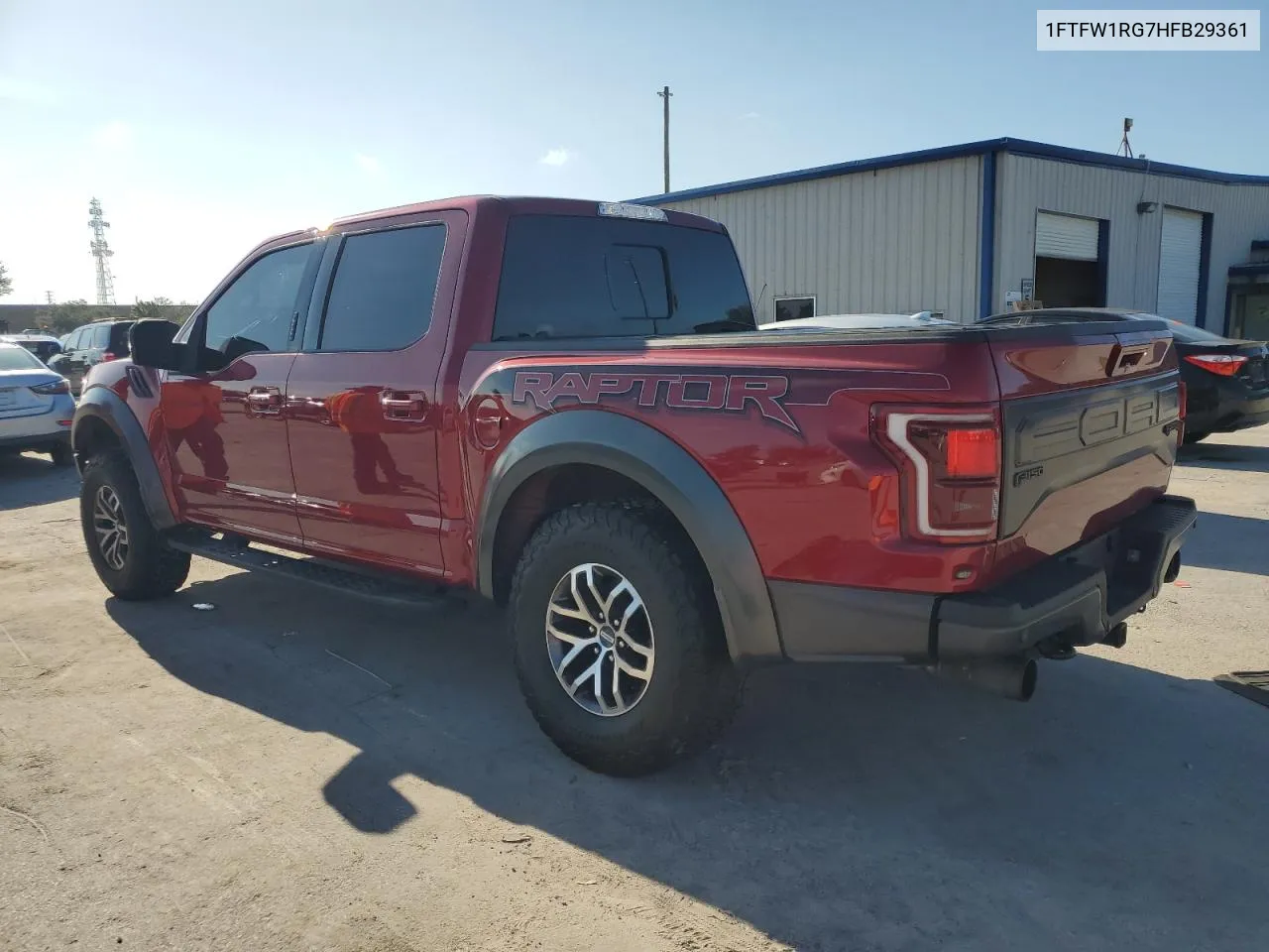 1FTFW1RG7HFB29361 2017 Ford F150 Raptor