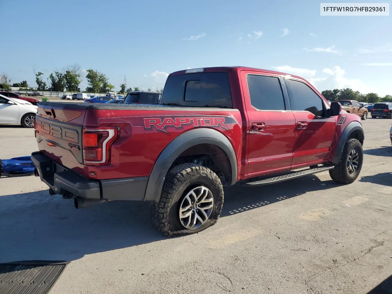 2017 Ford F150 Raptor VIN: 1FTFW1RG7HFB29361 Lot: 69192534