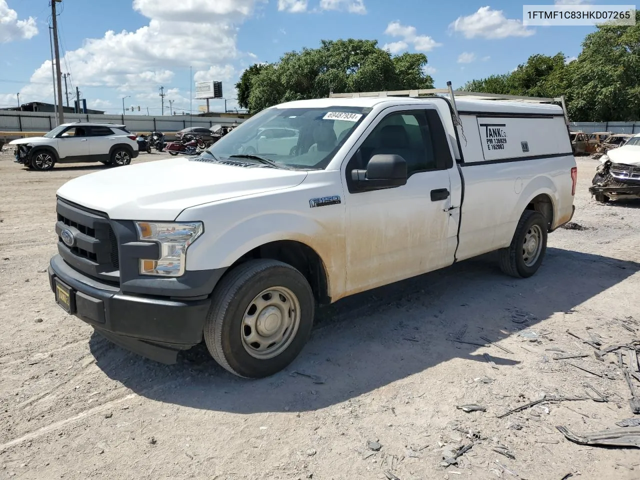 2017 Ford F150 VIN: 1FTMF1C83HKD07265 Lot: 69487934