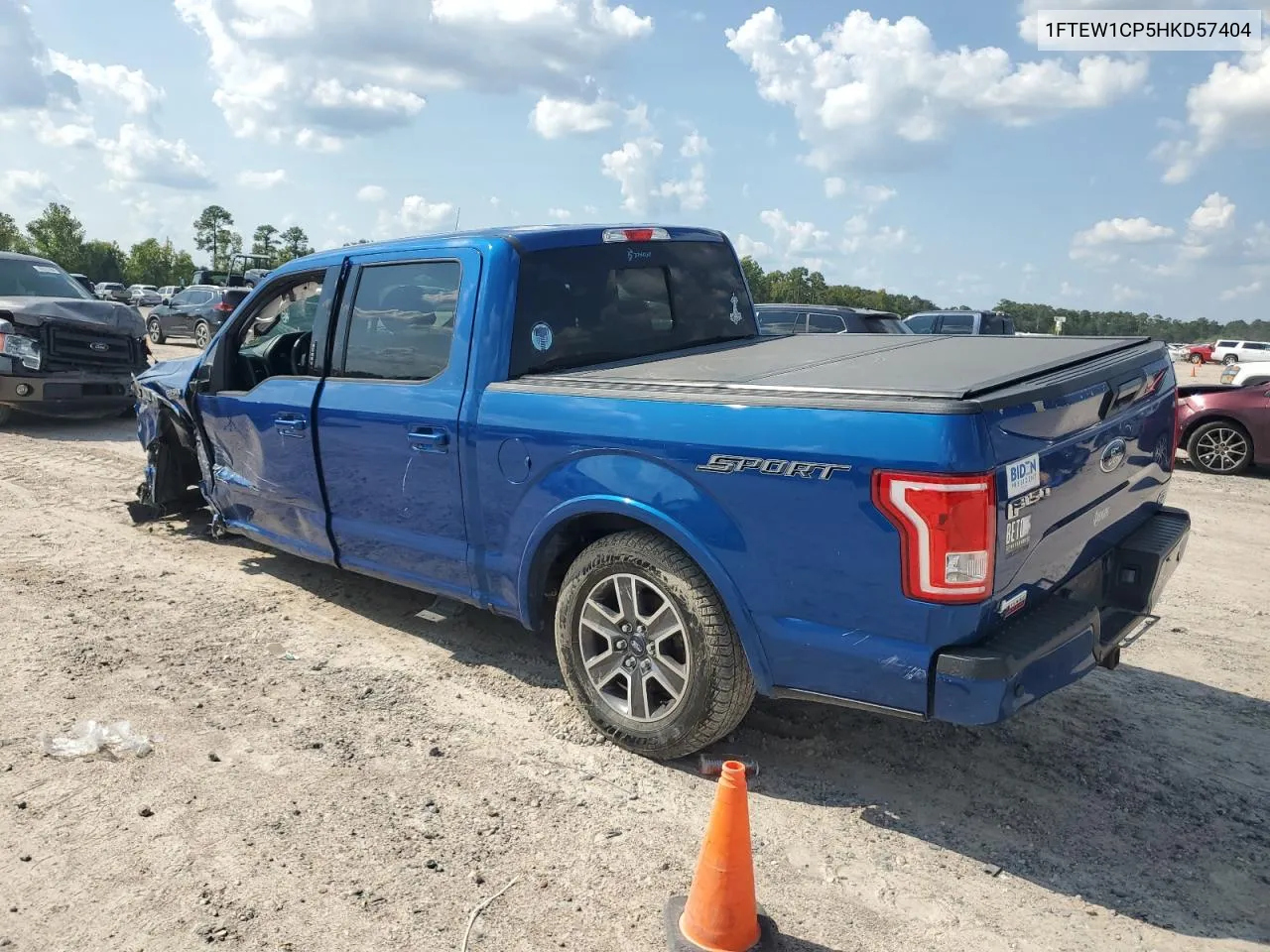 2017 Ford F150 Supercrew VIN: 1FTEW1CP5HKD57404 Lot: 69569184