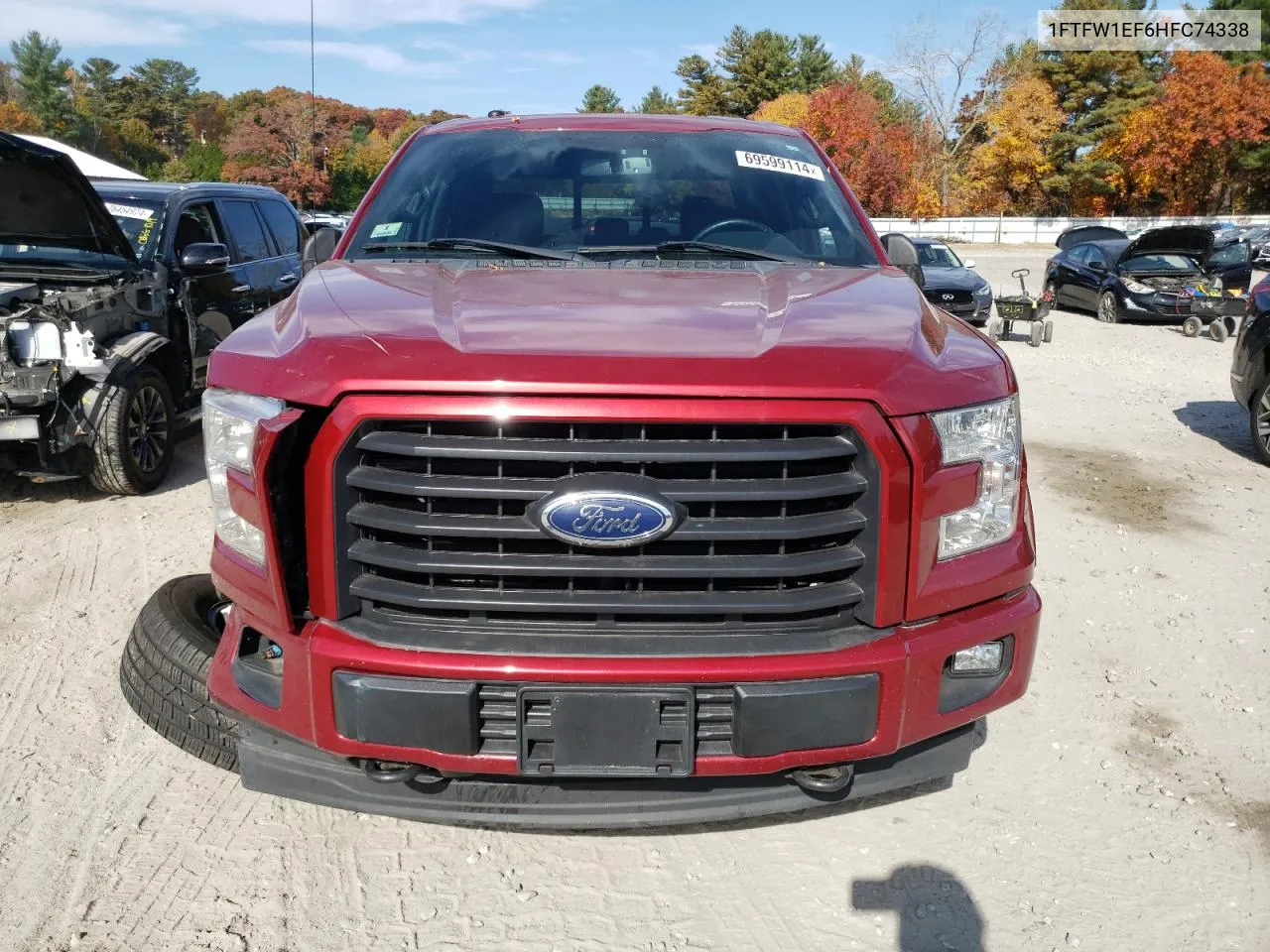 2017 Ford F150 Supercrew VIN: 1FTFW1EF6HFC74338 Lot: 69599114