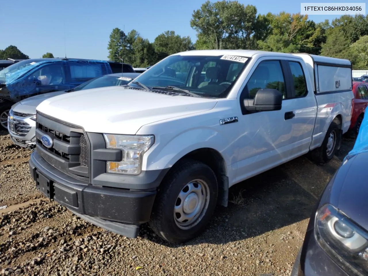 2017 Ford F150 Super Cab VIN: 1FTEX1C86HKD34056 Lot: 70014104